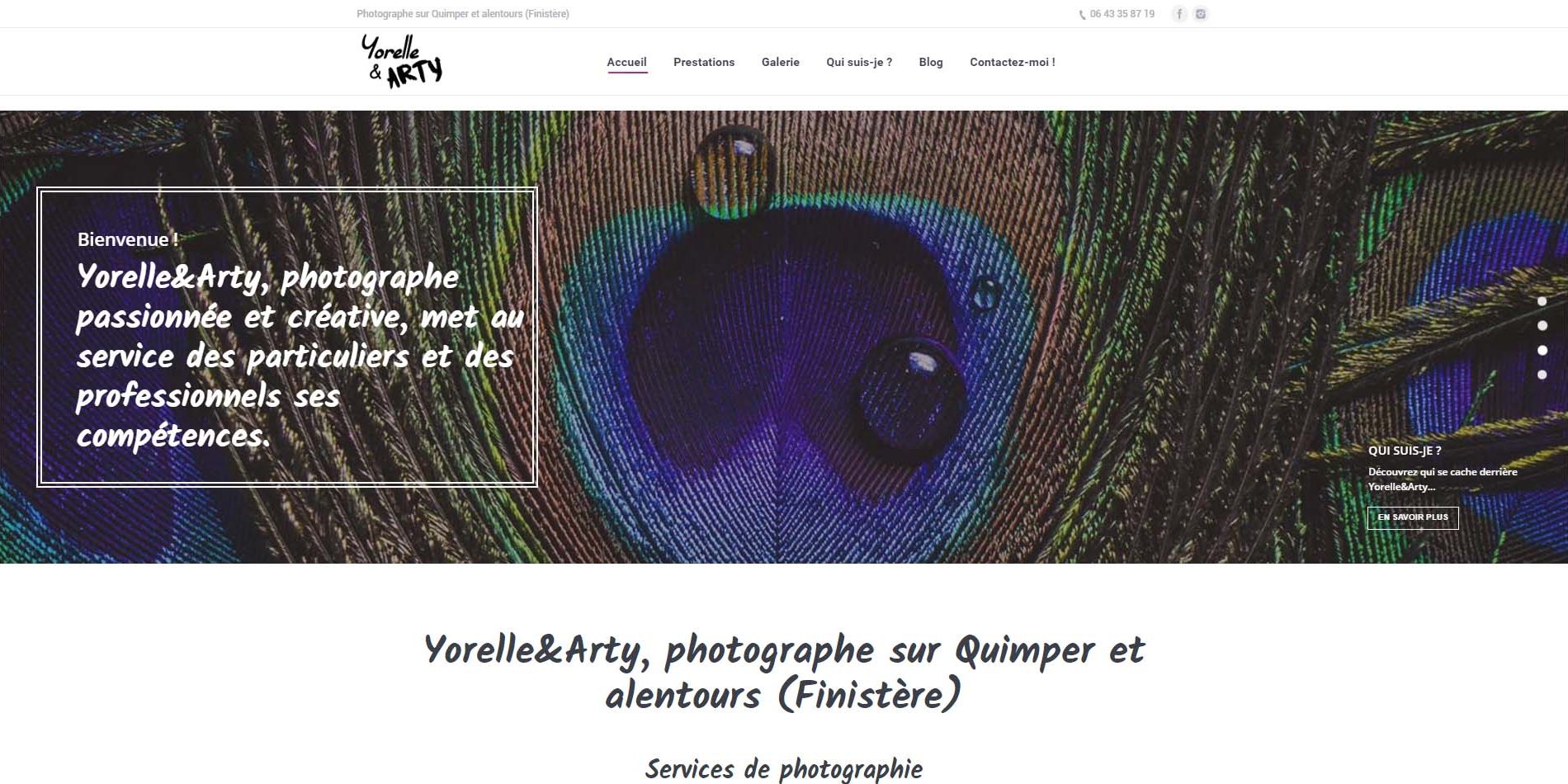 Site web pour photographe-Finistère